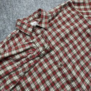 J.Crew Men's M Long Sleeve Plaid Button‑Down Shirt Red/Green Tartan Cotton